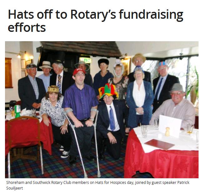 Hats off to Rotarys fundraising efforts